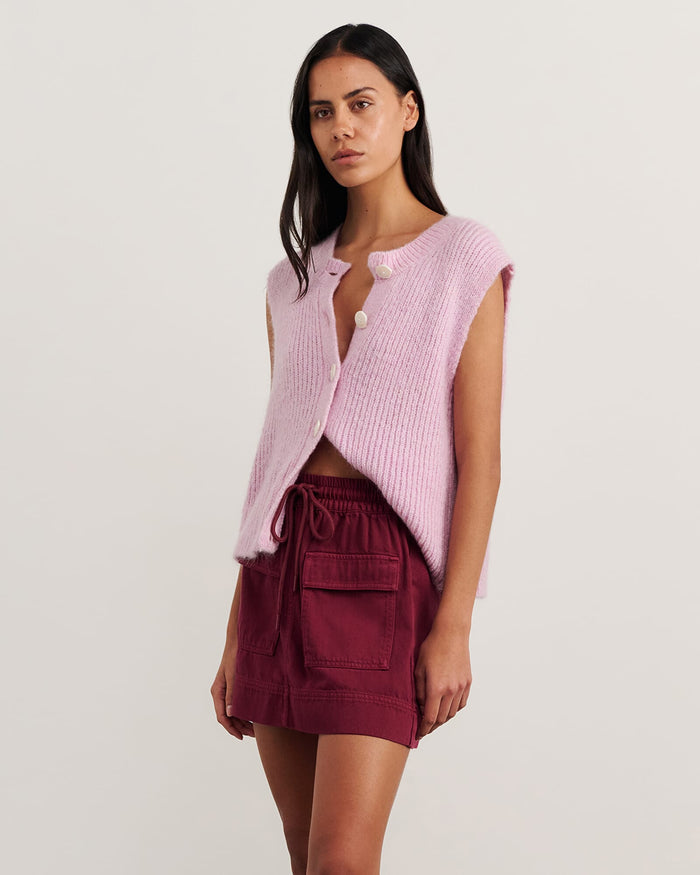 JAG lily button vest pinkfrost