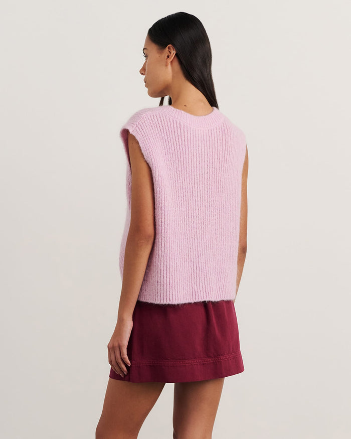 JAG lily button vest pinkfrost