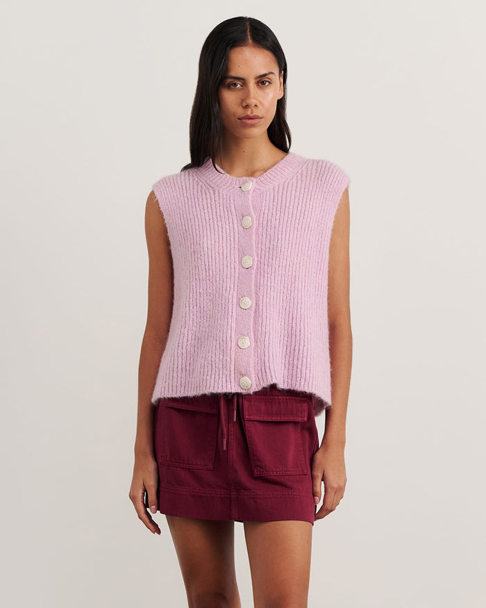 JAG lily button vest pinkfrost