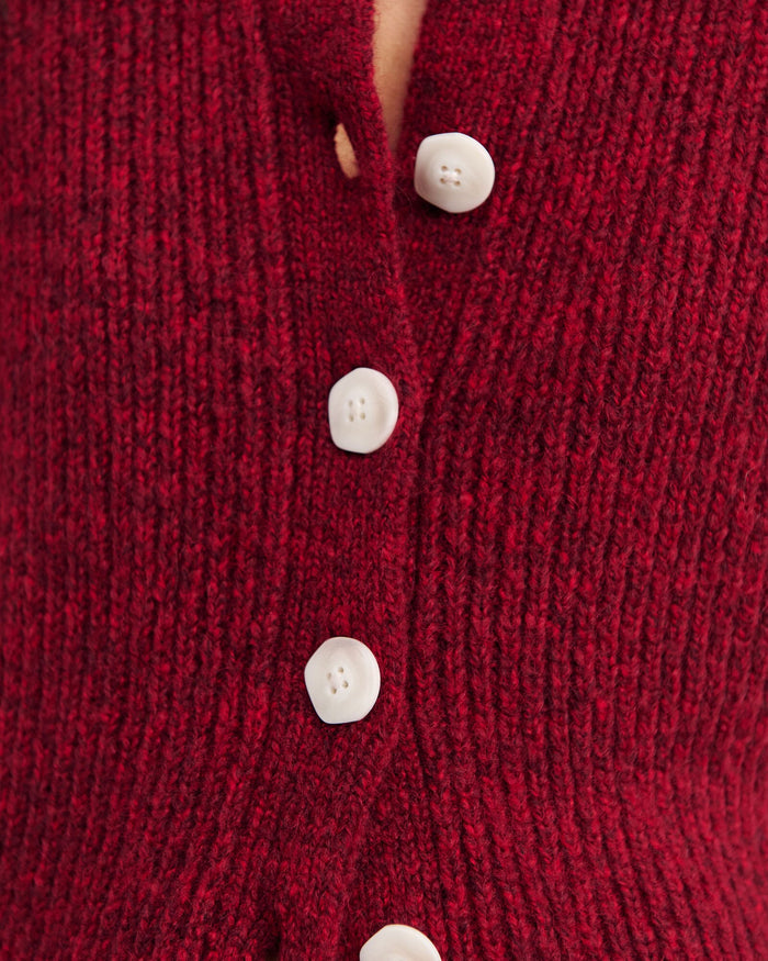 JAG lily button vest wine