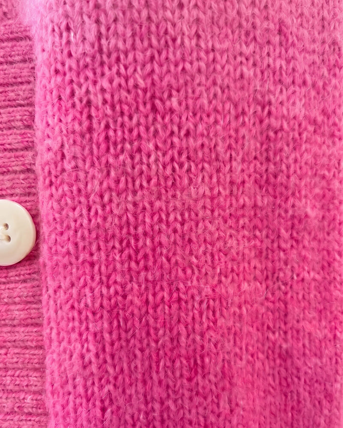 JAG lily fluffy knit cardigan peony
