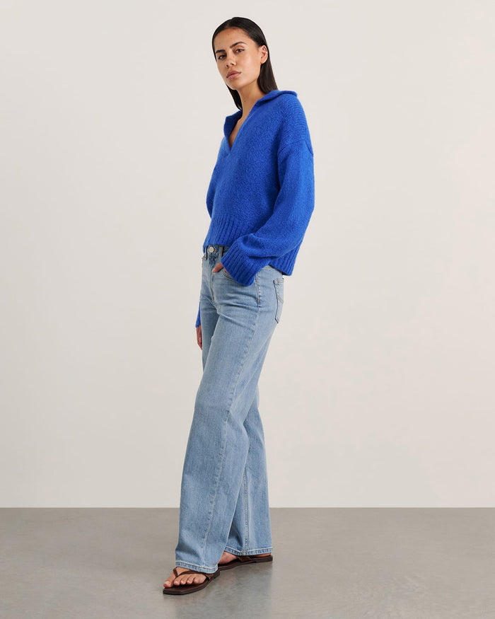 JAG lily collared knit cobalt