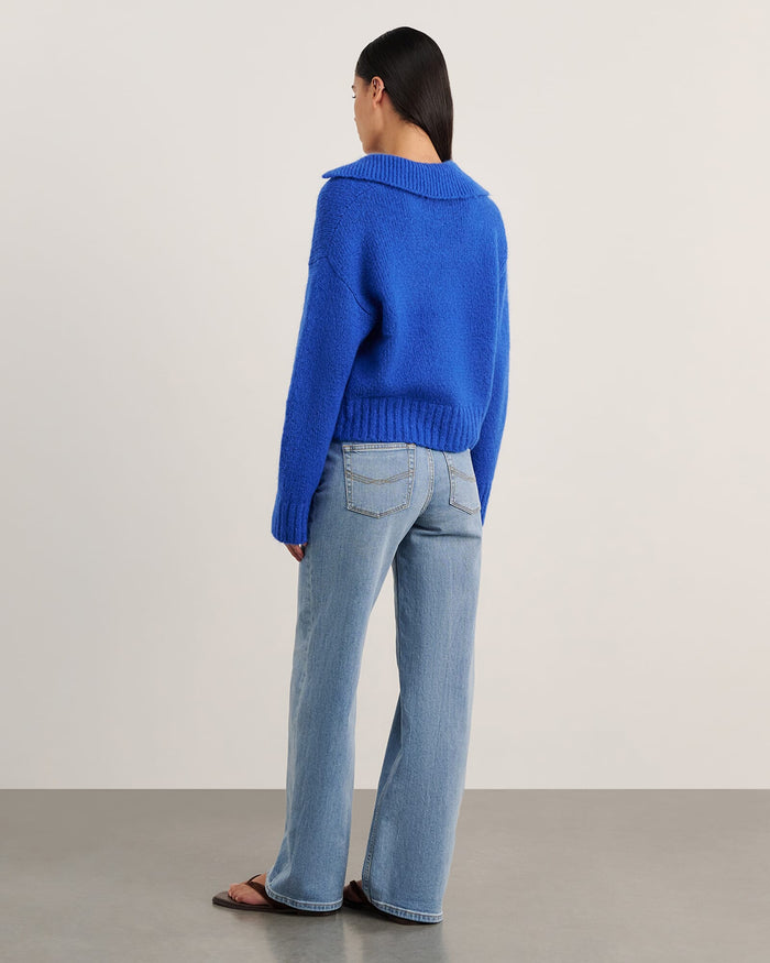 JAG lily collared knit cobalt