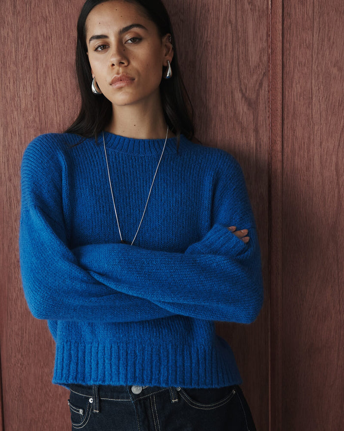 JAG lily crew sweater cobalt