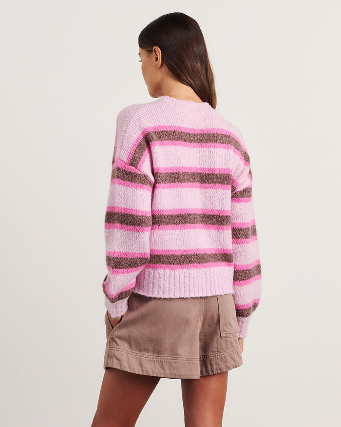 JAG lily crew sweater pinkmulti