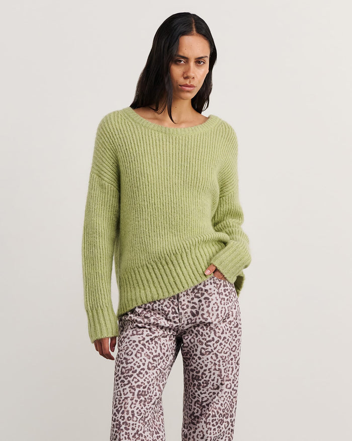 JAG lily scoop knit sage