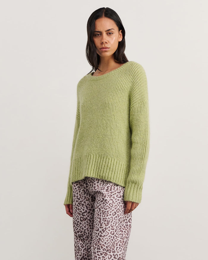 JAG lily scoop knit sage