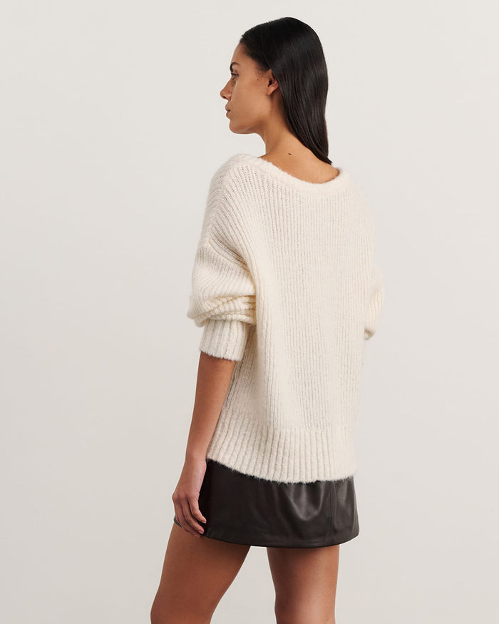 JAG lily scoop knit milk