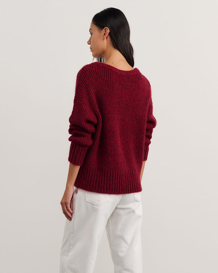 JAG lily scoop knit wine