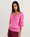 JAG lily v neck knit peony