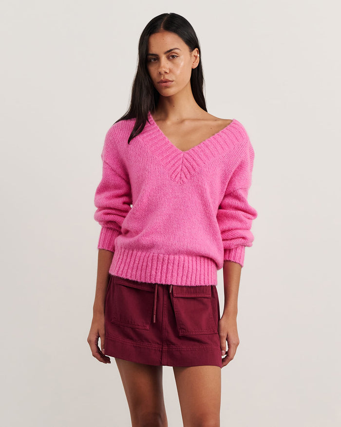 JAG lily v neck knit peony
