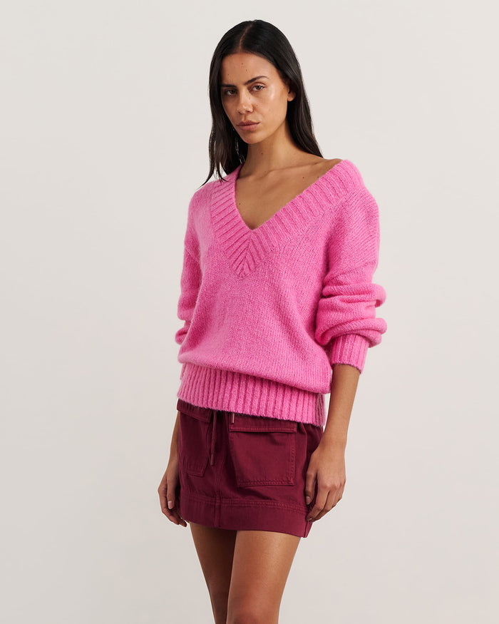 JAG lily v neck knit peony