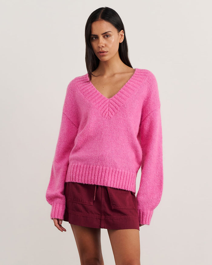 JAG lily v neck knit peony