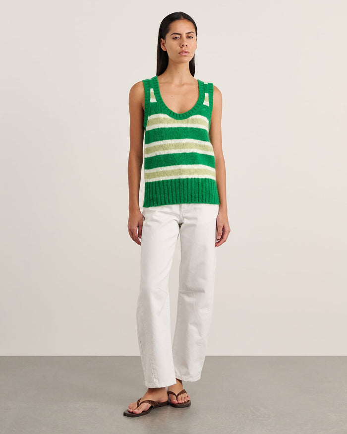 JAG lily vest greenwhite