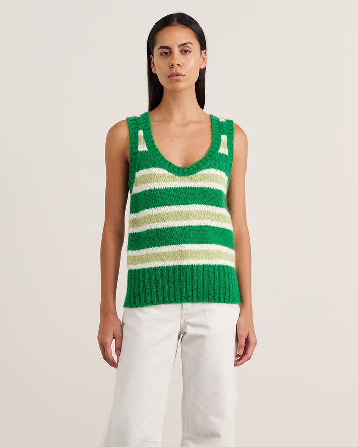 JAG lily vest greenwhite
