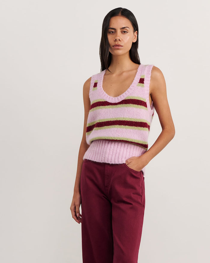 JAG lily vest pinkgreen