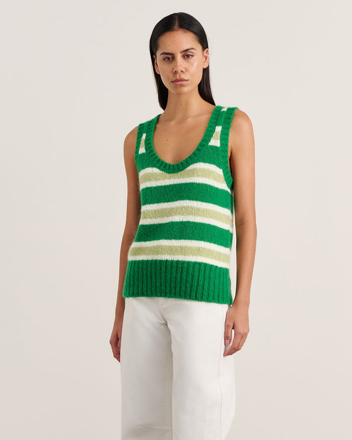 JAG lily vest greenwhite