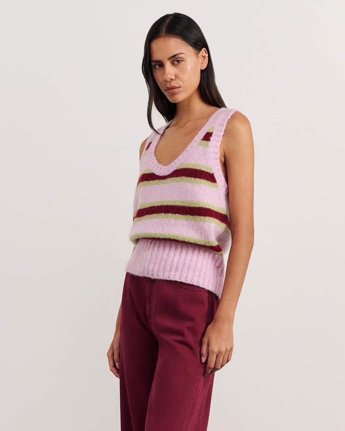 JAG lily vest pinkgreen