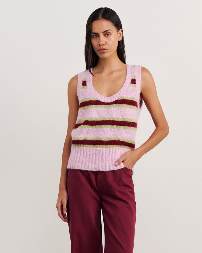 JAG lily vest pinkgreen