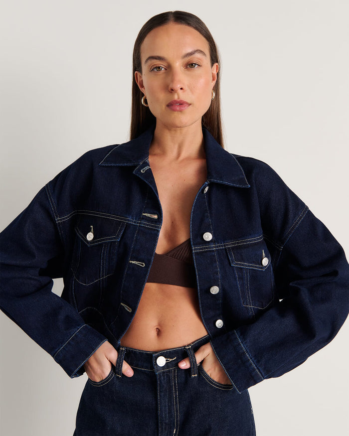 JAG loe boxy jacket rawwash