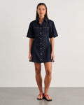 JAG loe short sleeve denim dress rawwash