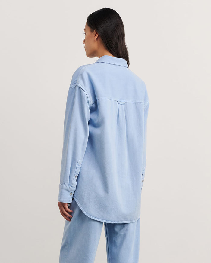 JAG loe denim shacket powderblue