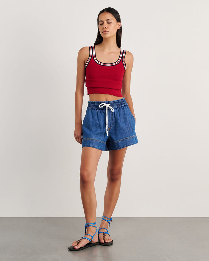 JAG loe denim pull on short bluevintage
