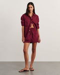JAG loe denim skirt wine