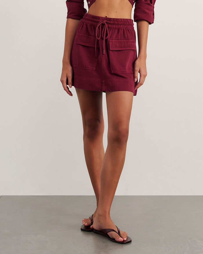 JAG loe denim skirt wine