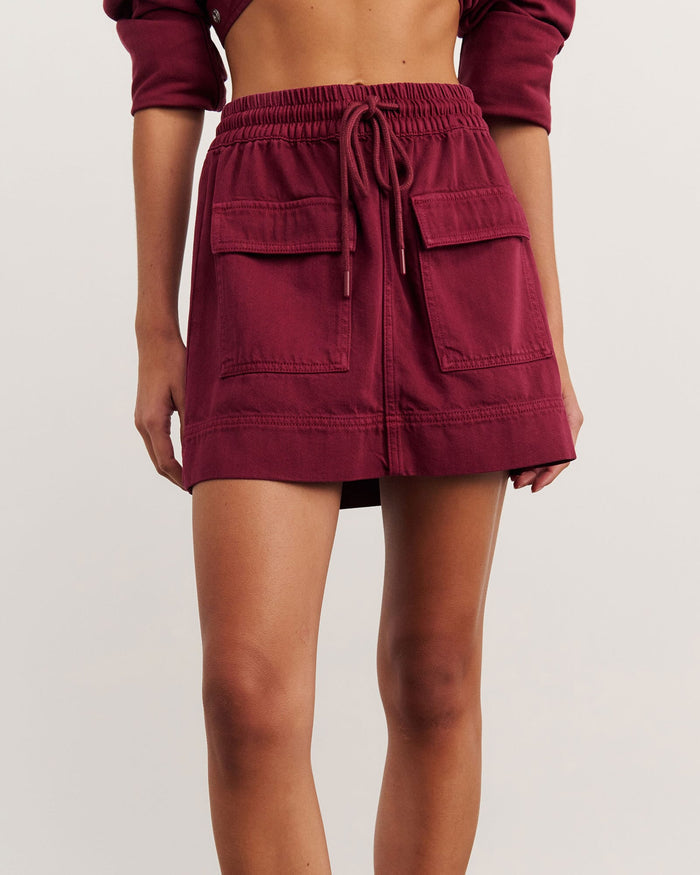 JAG loe denim skirt wine