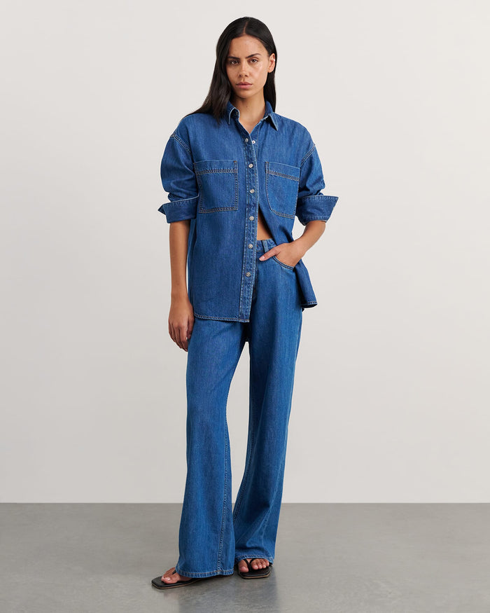 JAG loe denim long sleeve shirt bluevintage