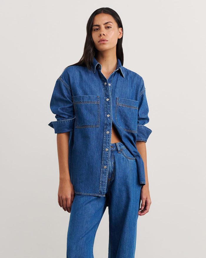 JAG loe denim long sleeve shirt bluevintage