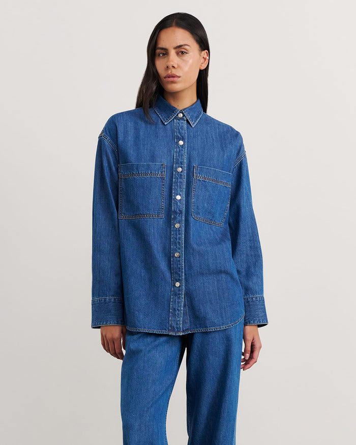 JAG loe denim long sleeve shirt bluevintage