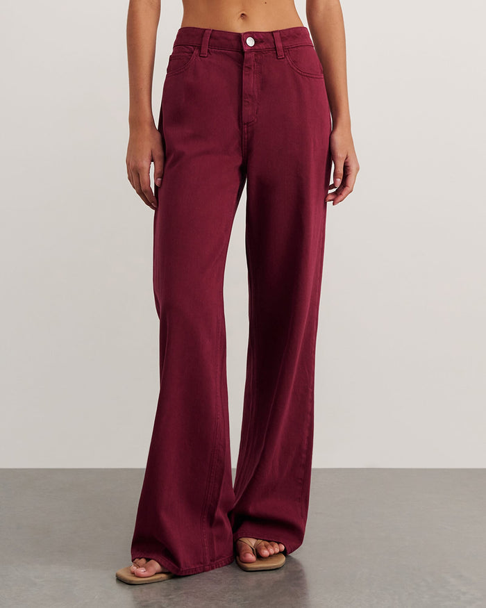 JAG loe mid rise jean wine