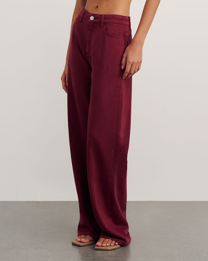 JAG loe mid rise jean wine