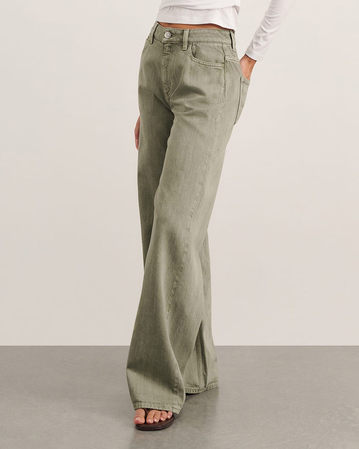JAG loe mid rise jean sage