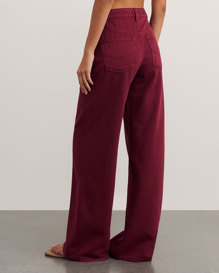 JAG loe mid rise jean wine