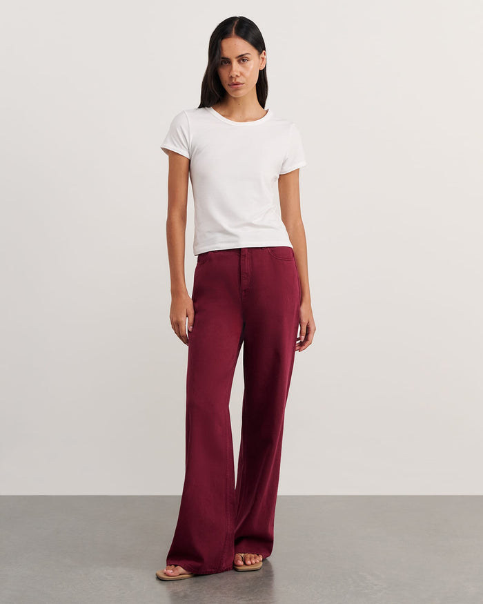 JAG loe mid rise jean wine