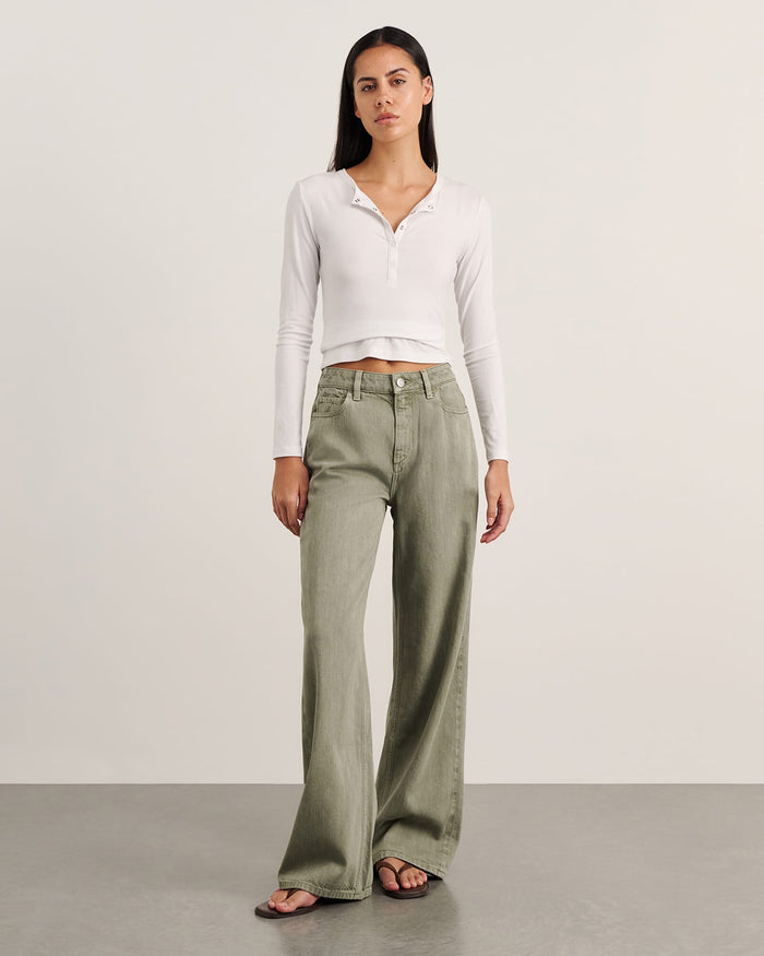JAG loe mid rise jean sage