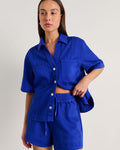 JAG loe short sleeve shirt cobalt