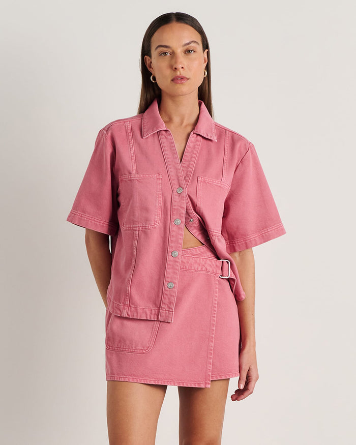 JAG loe short sleeve shirt tearose