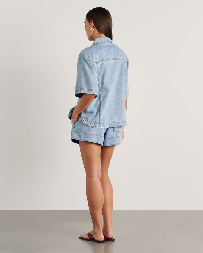 JAG loe short sleeve shirt lightwash