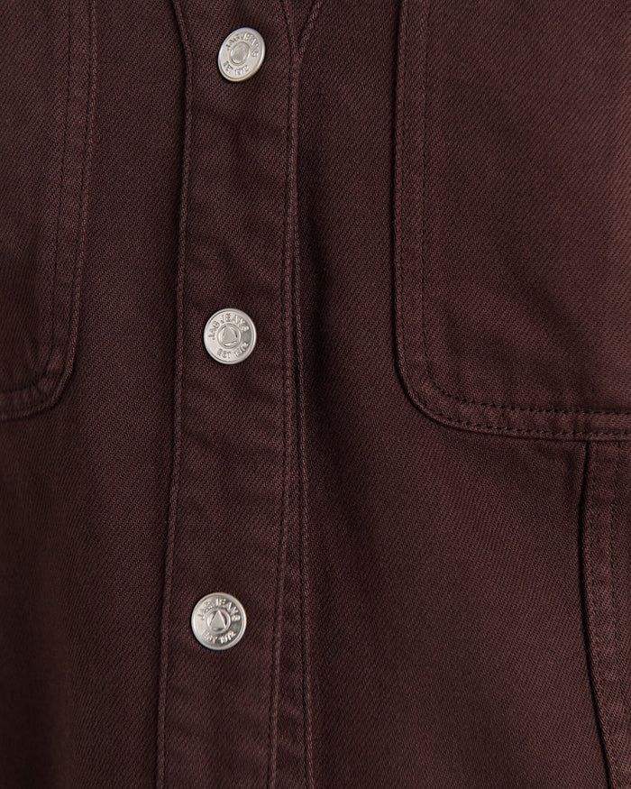 JAG loe short sleeve shirt darkchocolate