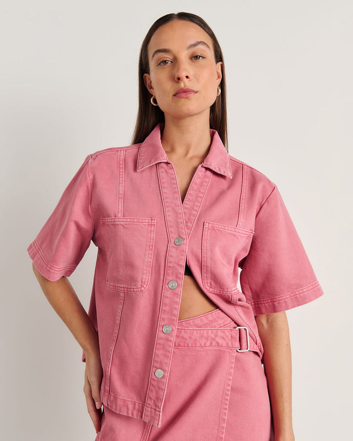 JAG loe short sleeve shirt tearose