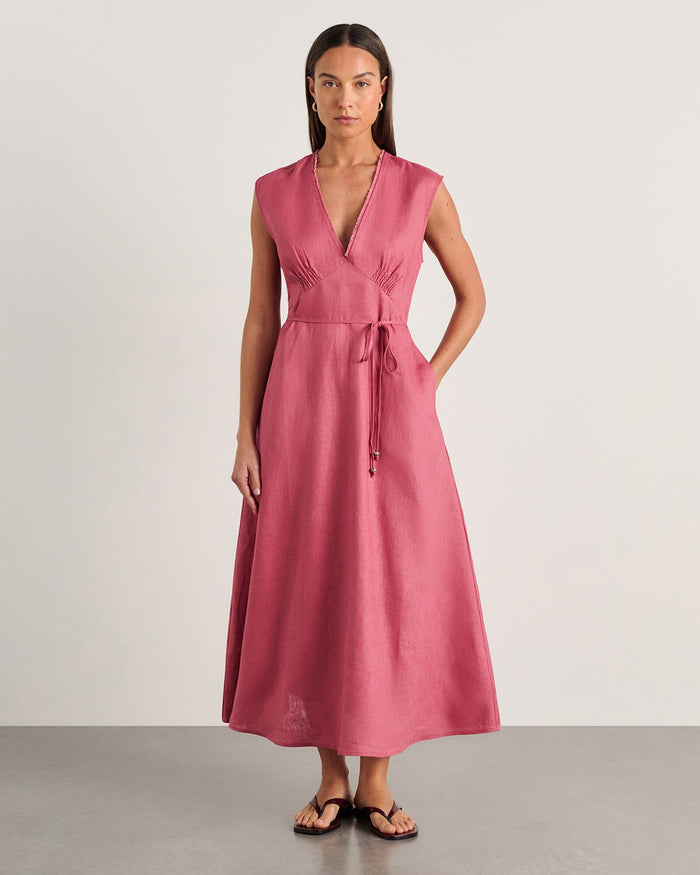 JAG lola midi dress tearose