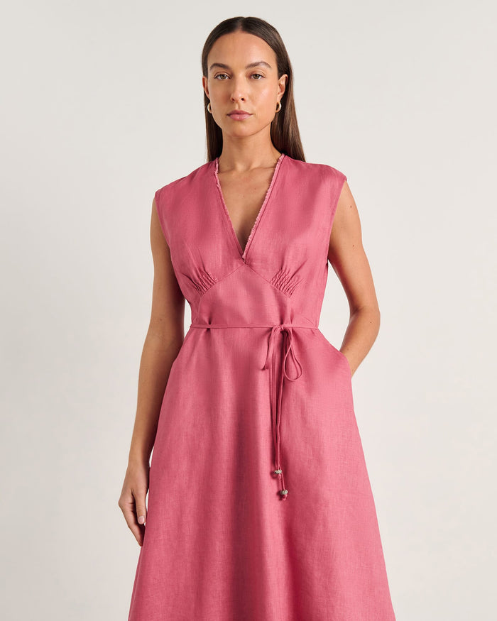 JAG lola midi dress tearose