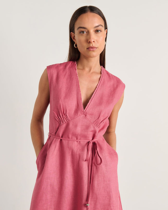 JAG lola midi dress tearose
