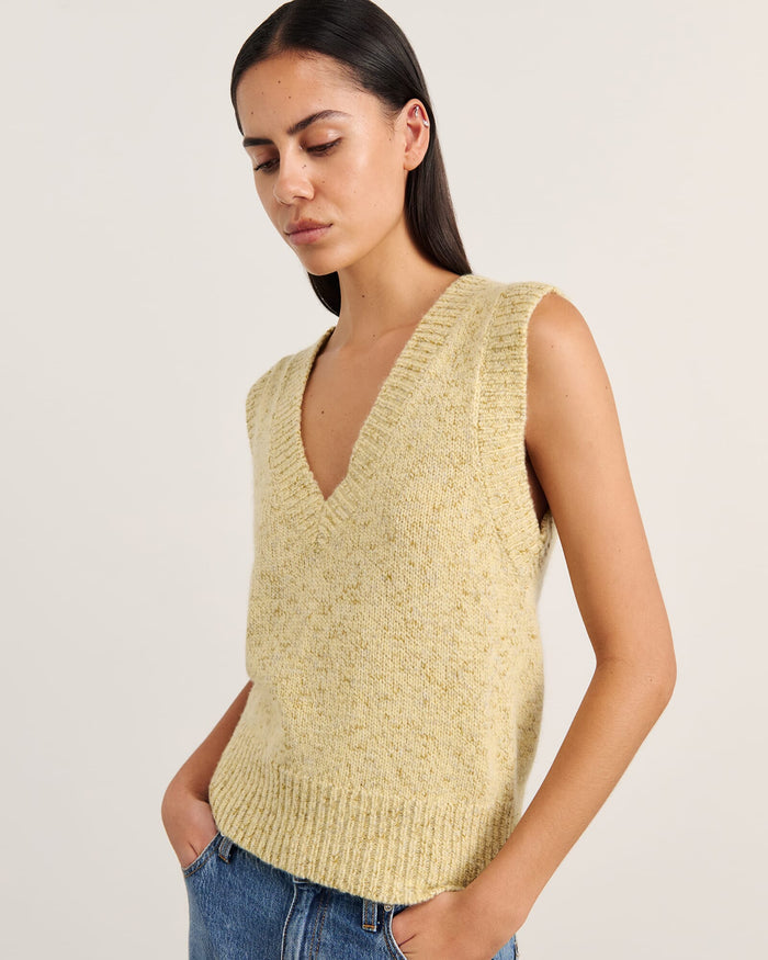 JAG lou v neck vest buttercup