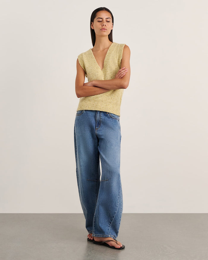 JAG lou v neck vest buttercup