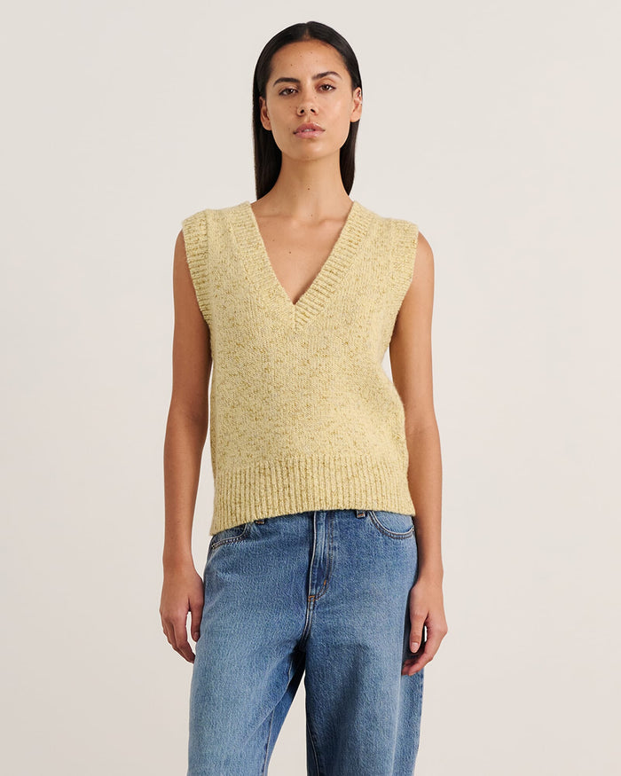 JAG lou v neck vest buttercup